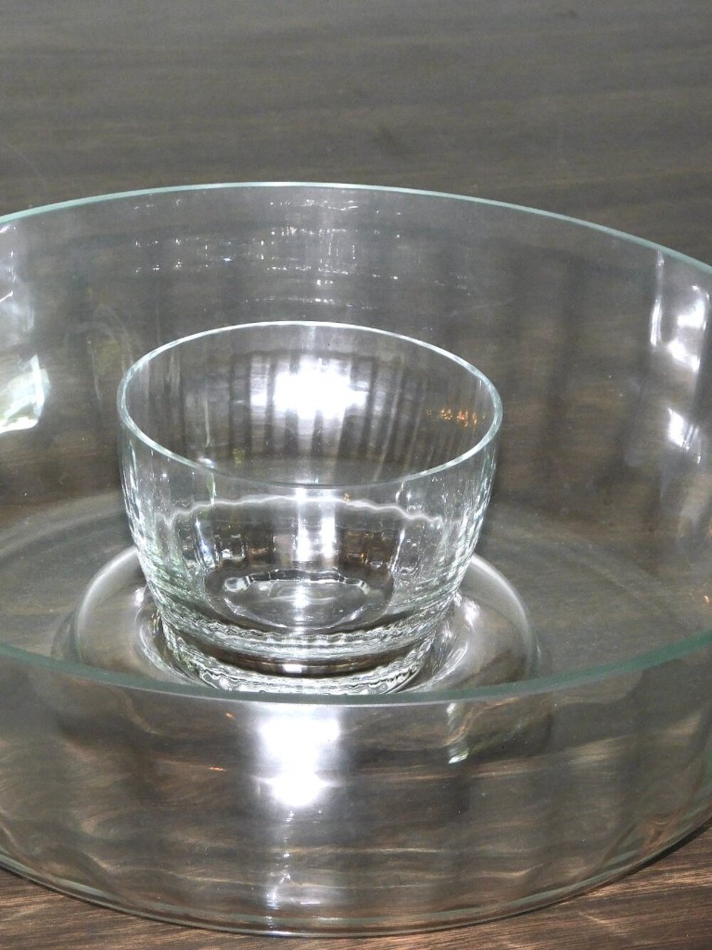 Vintage Princess House Crystal Chip 'N Dip Bowl Set